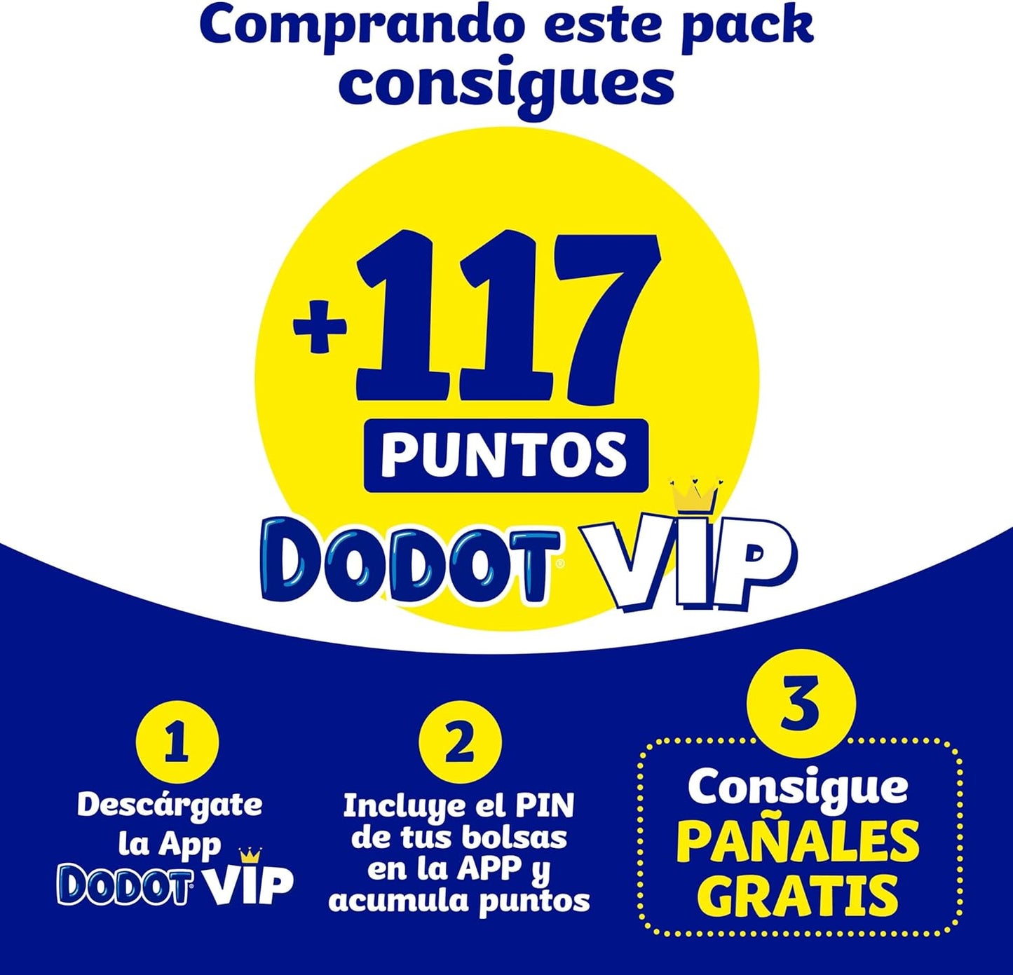 Dodot Bebé Sensitive Pañales, Talla 6, +13 kg, 117 Pañales + Regalo Gratis ( toallitas humectantes o 4 Pants Activity), Pack Mensual