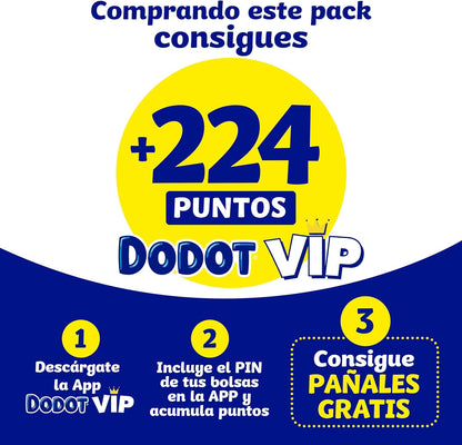 Dodot Bebé Sensitive Pañales, Talla 5, 11-16 kg, 168 Pañales y 4 Pants Regalo, Óptima Protección de la Piel deDodot, Pack Mensual