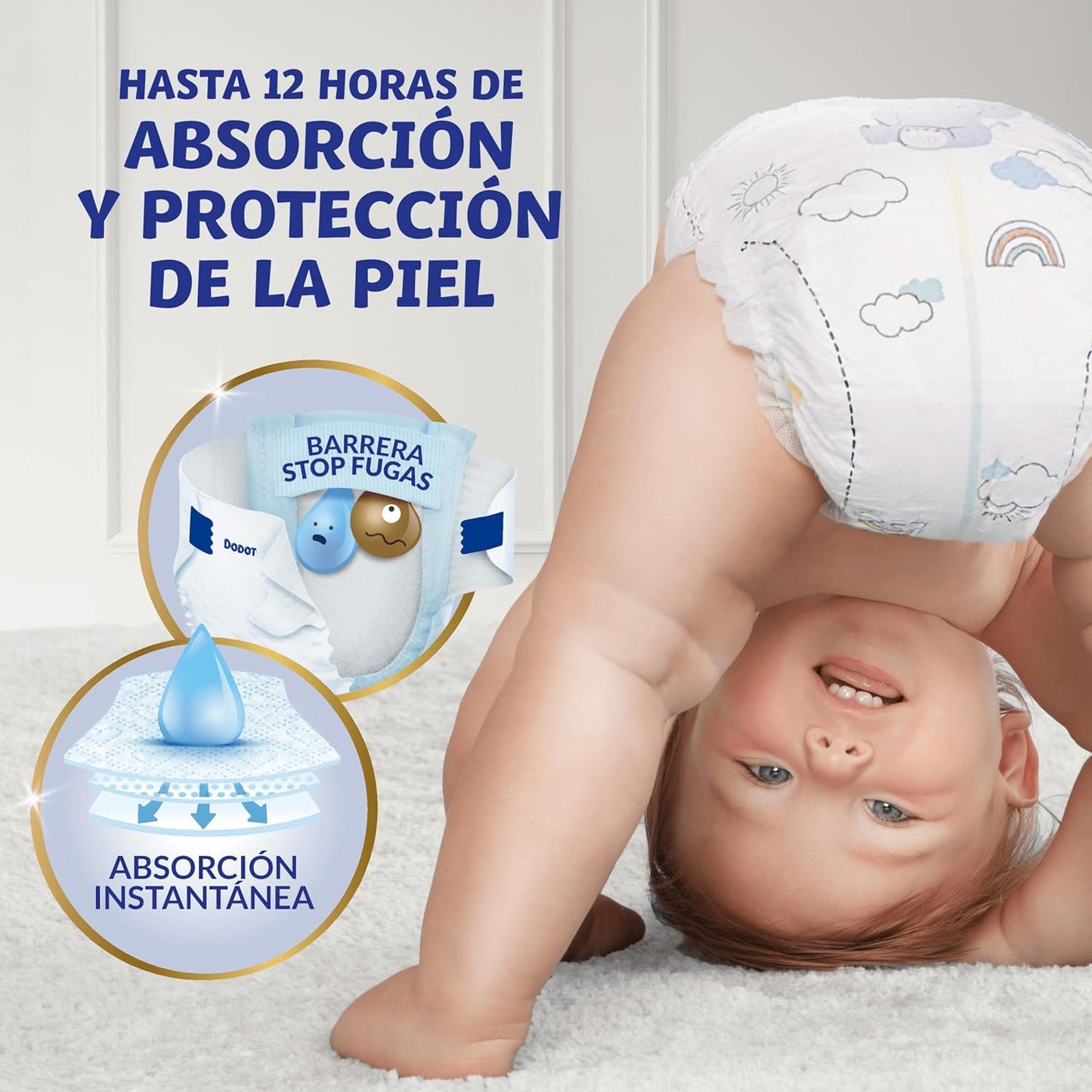 Dodot Sensitive Talla 4, 192 Pañales Para Bebé, 9kg-15kg, Hasta 12 h De Protección Antifugas y Protección Para La Piel