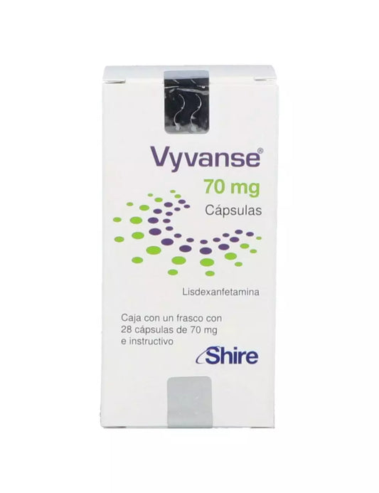 Vyvanse 70mg 28 Cápsulas